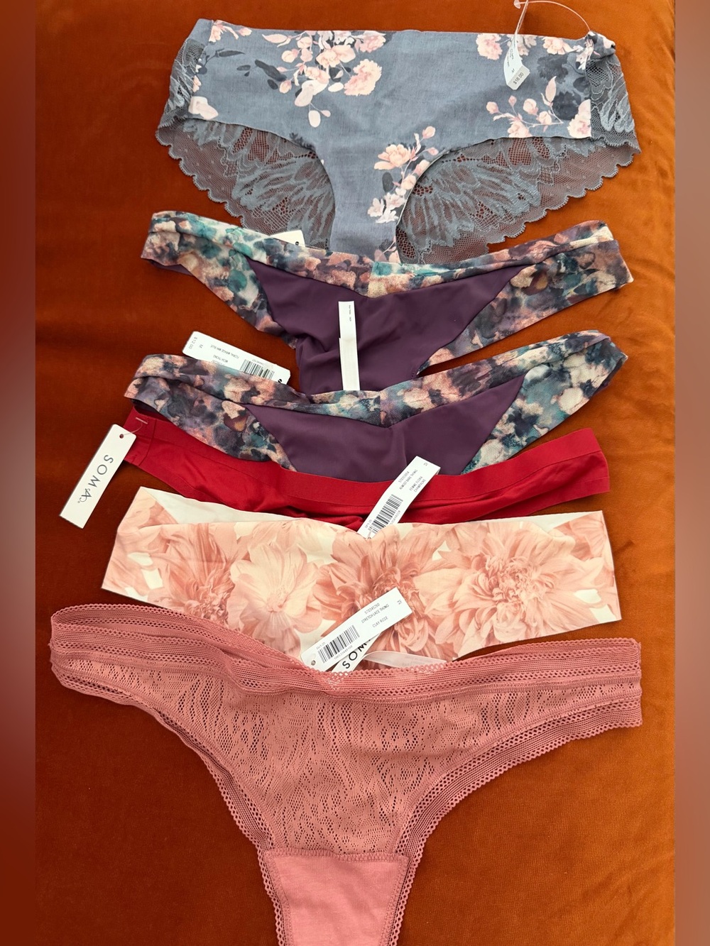 Soma Brand New With Tags 6 Pair Pantie Bundle Medium